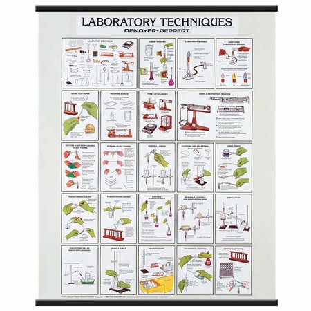 DENOYER-GEPPERT Charts/Posters, Lab Techniques Chart Mounted 2028-10
